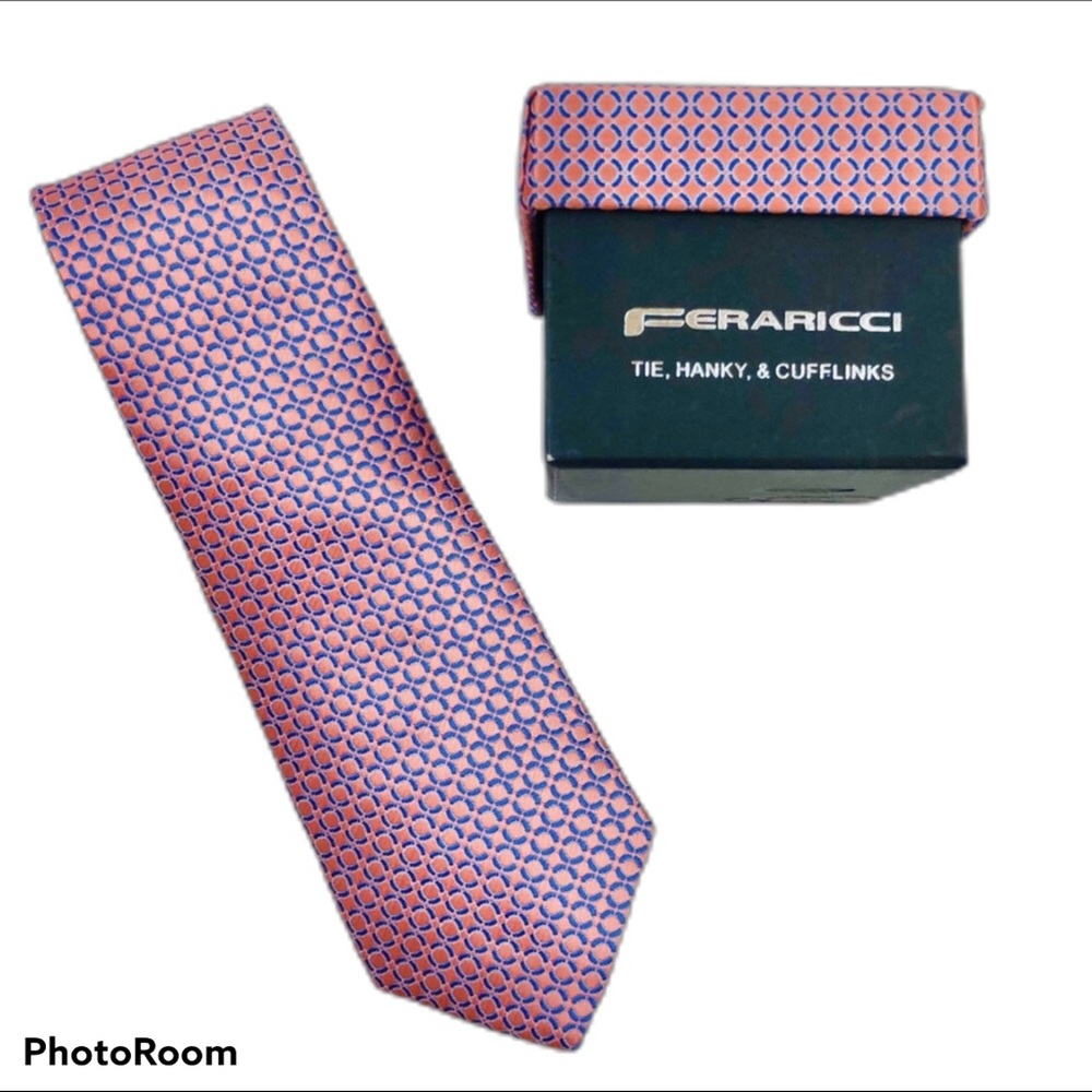 Feraricci Silk Tie Hanky & Cufflinks Boxed Set